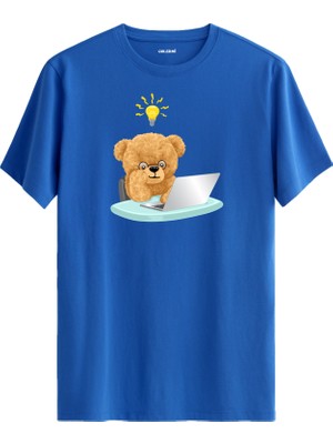 Ayıcık Baskılı Uniseks Tişört - %100 Pamuk Premium Kumaş Regular Tasarım T-Shirt