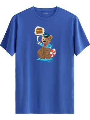 Treasure Hunter Ayıcık Baskılı Uniseks Tişört - %100 Pamuk Tasarım T-Shirt