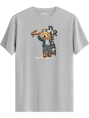 Pilot Ayıcık Baskılı Tişört - %100 Pamuk Premium Kumaş Uçak Temalı Ayıcık Tasarım Tişört