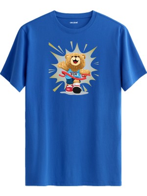 Koşucu Ayıcık Baskılı Uniseks Tişört - %100 Pamuk Premium Kumaş Regular Tasarım T-Shirt