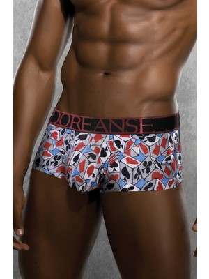 Doreanse Erkek Iskambil Zar Desenli Mini Boxer 1769