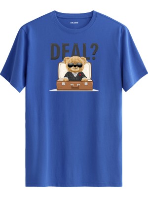 Deal Teklifli Ayıcık Baskılı Tişört - %100 Pamuk Premium Kumaş Eğlenceli Ayıcık Tasarım T-Shirt