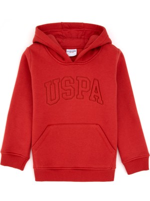 U.S. Polo Assn. Kız Çocuk Kiremit Kapüşonlu Şardonlu Basic Sweatshirt 50314311-VR026