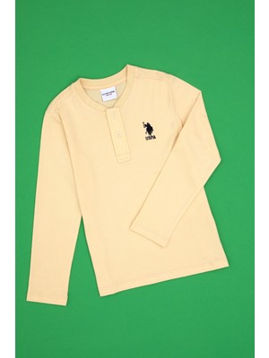 U.S. Polo Assn. Erkek Çocuk Ekru Bisiklet Yaka Sweatshirt 50314909-VR110