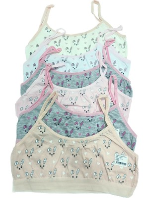 6'lı Kız Çocuk Penye Alıştırma Sütyeni Büstiyer 13-15 Yaş