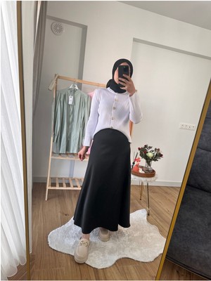 Siyah Saten Etek Kadın