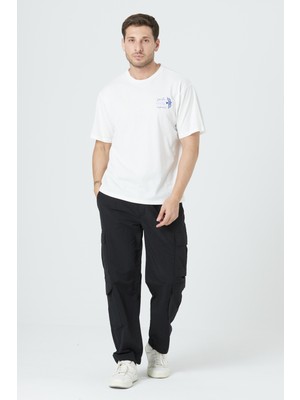 Erkek Kargo Cep Yazlık Paraşüt Yandan Cepli Relax Fit Düz Paça Pantolon