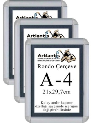 Açılır Kapanır Rondo Çerçeve A4 5'li 21X30 Cm, Şık ve Kullanışlı Tasarım