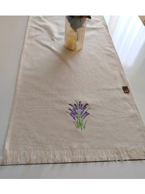 Nakışlı Otantik Organik Püsküllü Runner 45X105 cm