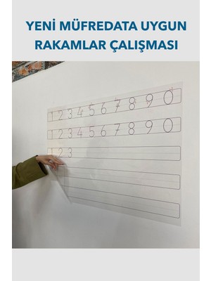 Rakam Çalışması Akıllı Kağıt Tahta 85X56 cm Kalem Hediyeli, Beyaz