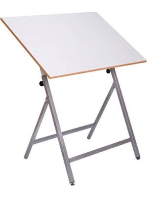 80X120 Ekonomik Çizim Masası Seti Beyaz, Dayanıklı ve Şık Tasarım