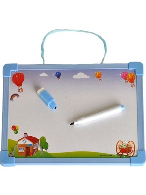 Mavi Yazı Tahtası 18X23 Cm, Silgi ve Kalem ile Set