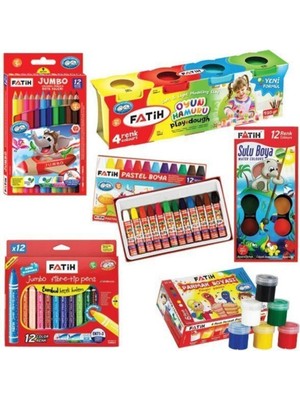 Renkli Okul Kırtasiye Seti, Kalemler, Defterler ve Kalemlik Içerir.