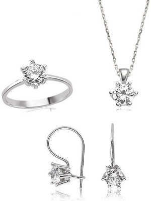 Tektaş 925 Ayar Gümüş Kadın Set