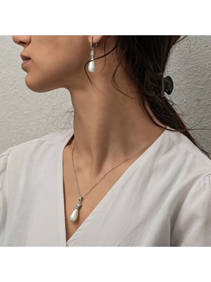Damla Inci 925 Ayar Gümüş Kadın Set