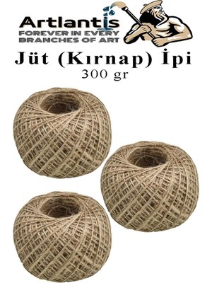 Kırnap Jüt Ipi 300M Mumlu Doğal Hasır ve Süsleme Ipi
