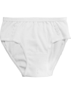 5'li Paket Kız Çocuk %100 Pamuklu Ribana Esnek Rahat Papatya Detaylı Külot