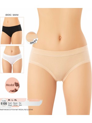 Iç Giyim Kota Modal Kumaş (6 Adet) Geniş Biyeli Bikini Külot