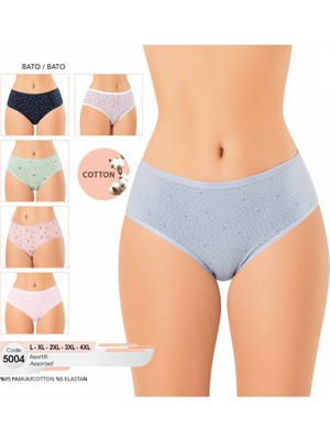 Iç Giyim Kota Pamuk&likra (6 Adet) Slip Bato Külot Büyük Bedenli