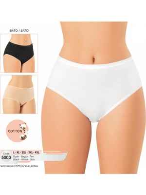 Iç Giyim Kota Pamuk&likra (6 Adet) Slip Bato Külot Büyük Bedenli