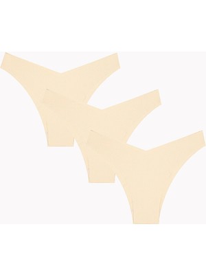 Iç Giyim Nbb 3'lü Lazer Iz Yapmaz V Shape Brazillian Külot