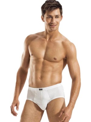 Erkek Beyaz Pamuklu Slip Külot 0037