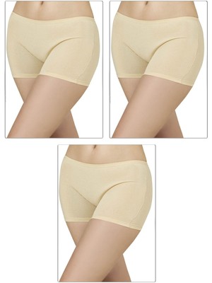 3'lü Paket Kadın Pamuklu Esnek Rahat Boxer