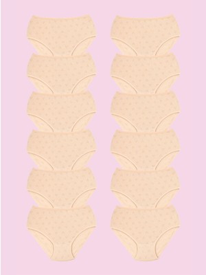 Ceylanoğlu %100 Pamuk Transferli Ribana Slip Külot 103 Eko Paket (12 Adet)