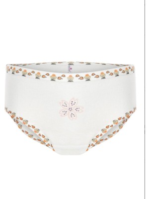 Iç Giyim Erdem Beyaz Ribana Taşlı Kız Çocuk Külot (6 Adet)