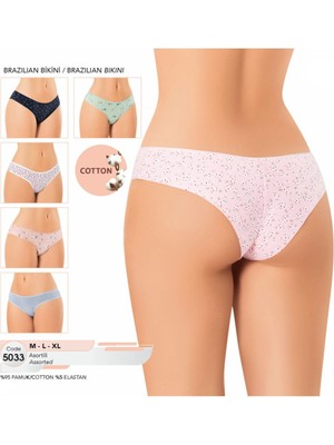 Iç Giyim Kota Pamuklu (6 Adet) Bikini Karışık Renkli Külot