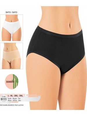 Iç Giyim Kota Bambu (6 Adet) Bato Slip Büyük Beden Külot