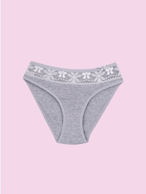 Ceylanoğlu Likralı  Beli Dantel Bikini Külot 131 (12 Adet) Eko Paket