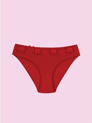 Ceylanoğlu Likralı  Beli Dantel Bikini Külot 131 (12 Adet) Eko Paket
