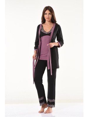 Iç Giyim Derya Kurşun Pamuk Pijama Takım Set