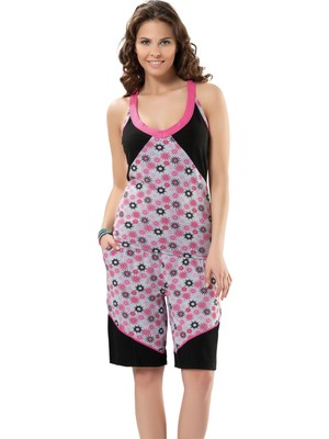 Iç Giyim Derya Kurşun Pamuk Kumaş Short'lu Pijama Takım