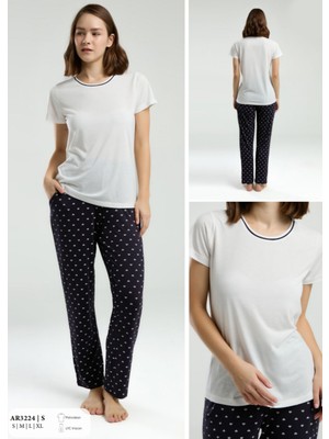 Iç Giyim Arnetta Kısa Kol Ikili Pijama Takımı