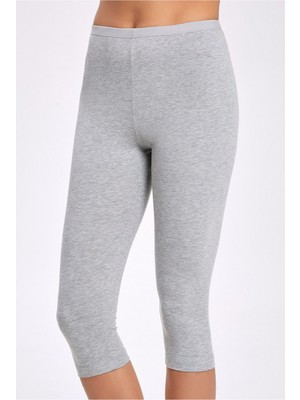 Likra Düz Paça Diz Altı Tayt 2257 Büyük Bedenli