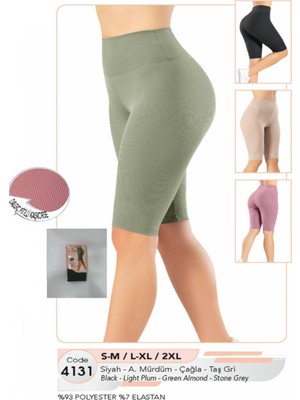 Iç Giyim Kota Yüksek Bel Dalgıç Kumaş Fitilli Diz Üsttü Tayt (1 Adet)