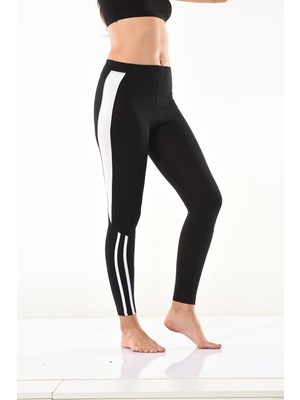 Iç Giyim Derya Kurşun Yüksek Bel Yandan Şeritli Sporcu Tayt