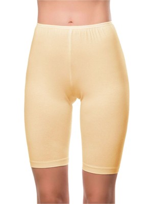 Kadın Likralı Esnek Yumuşak Pamuklu Örme Diz Üstü Tayt