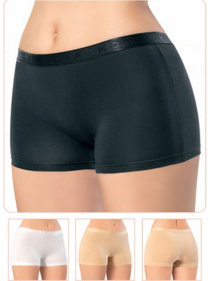 Iç Giyim Kota Penye Elastan Likralı Şort Mini Tayt (3 Adet)