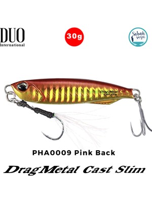 Duo Drag Metal Cast Slim Jig 30GR. PHA0026 Kırmızı Altın Maket Balık