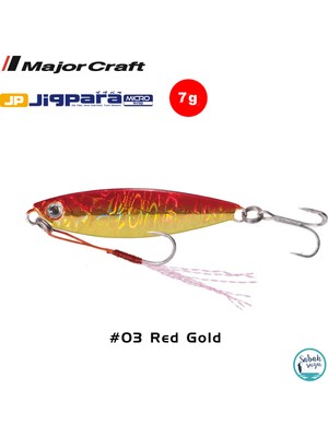 Major Craft Jigpara Micro Jpm-7gr 40MM #03 Red Gold Yem