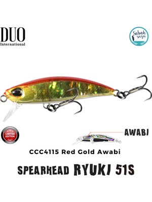 Duo Spearhead Ryuki 51S CCC4115 Kırmızı Altın Awabi Maket Balık