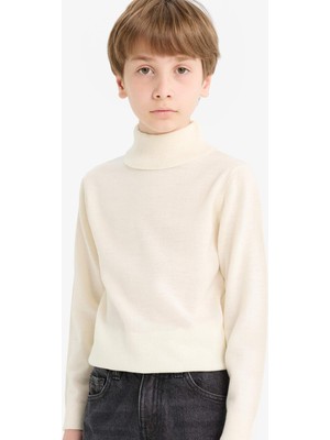 DeFacto Okul Yarım Balıkçı Yaka Triko Kazak Erkek Çocuk F3737A825AU