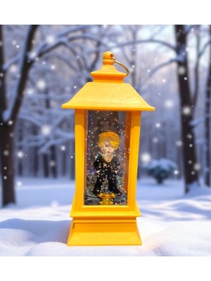 Işıklı Sanji Figürlü Sarı Fener Kar Küresi, Temalı, Sıcak Atmosfer Yaratır