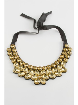 Ahes Shopping Papatya Taşlı Yaka Kolye