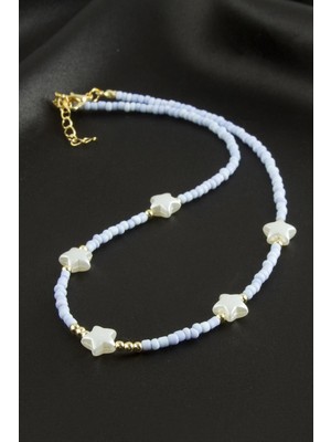 Ahes Shopping Yıldız İnci Kum Boncuk Kolye