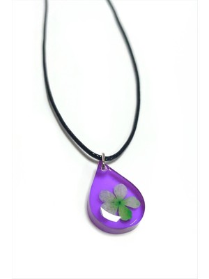 Ahes Shopping Kartopu Çiçeği Damla Epoksi Kolye