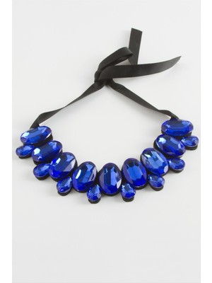 Ahes Shopping Oval Taşlı Yaka Kolye